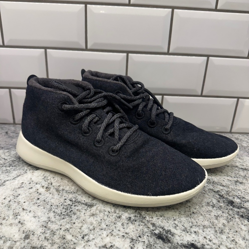 Allbirds Womens 9‎ Wool Runner-up Mizzles Black Tuke Jo Water Repellent High Top